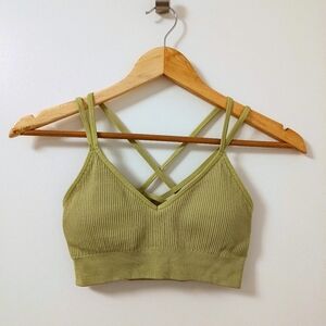 Aerie Sports Bra size XS in light chartreuse green